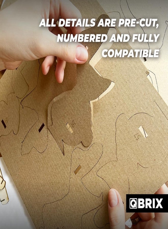 QBRIX Crocodile Organizer 3D Puzzles for Adults, 3D Model Kit for Teens, DIY Crafts for Home Decor, Original Gift for Boys&Girls, Cardboard Model Building Kit - Image 4